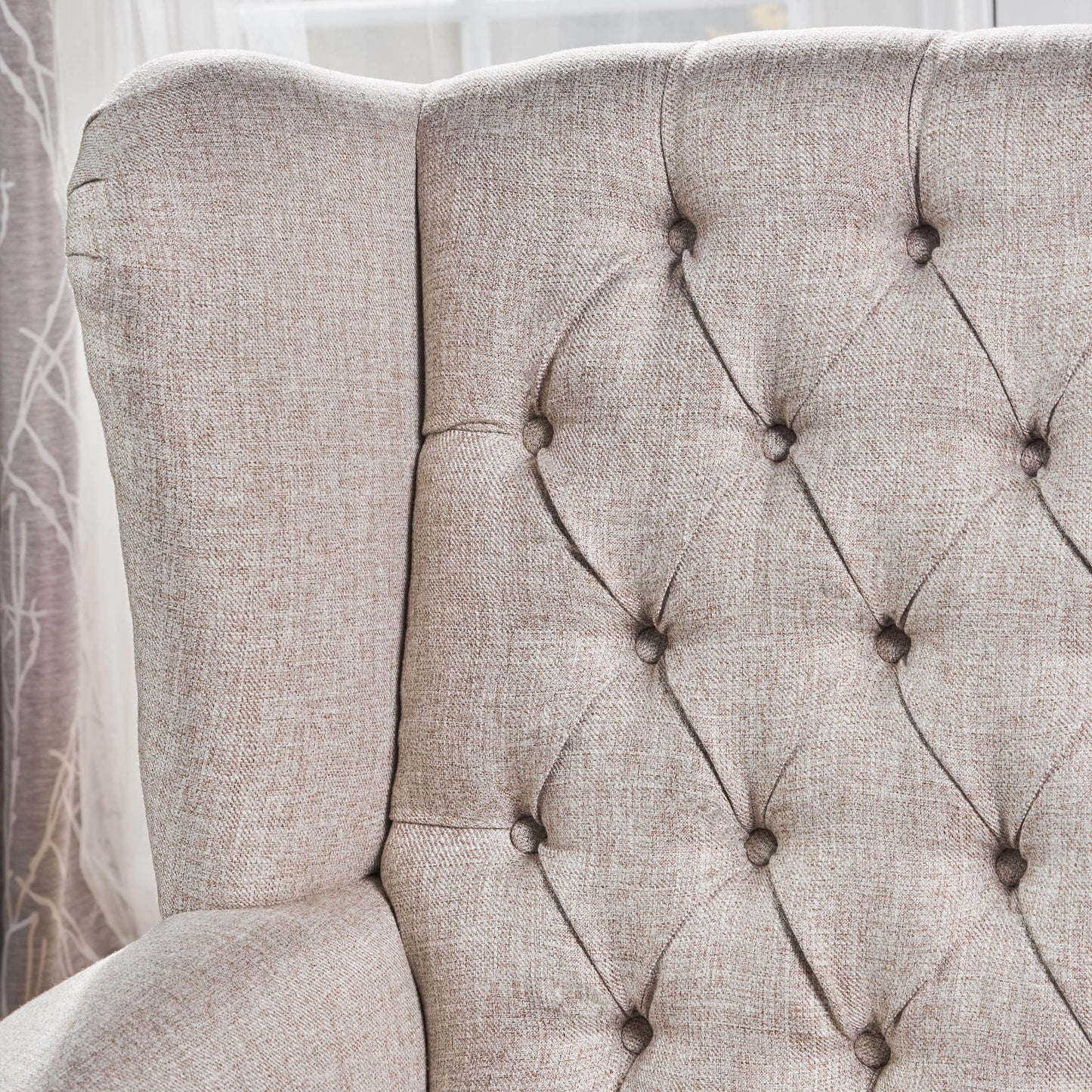 Upholstered Accent Chair, Mid Century Modern Arm Chair, Reading Chair For Living Room, Bedroom - Beige