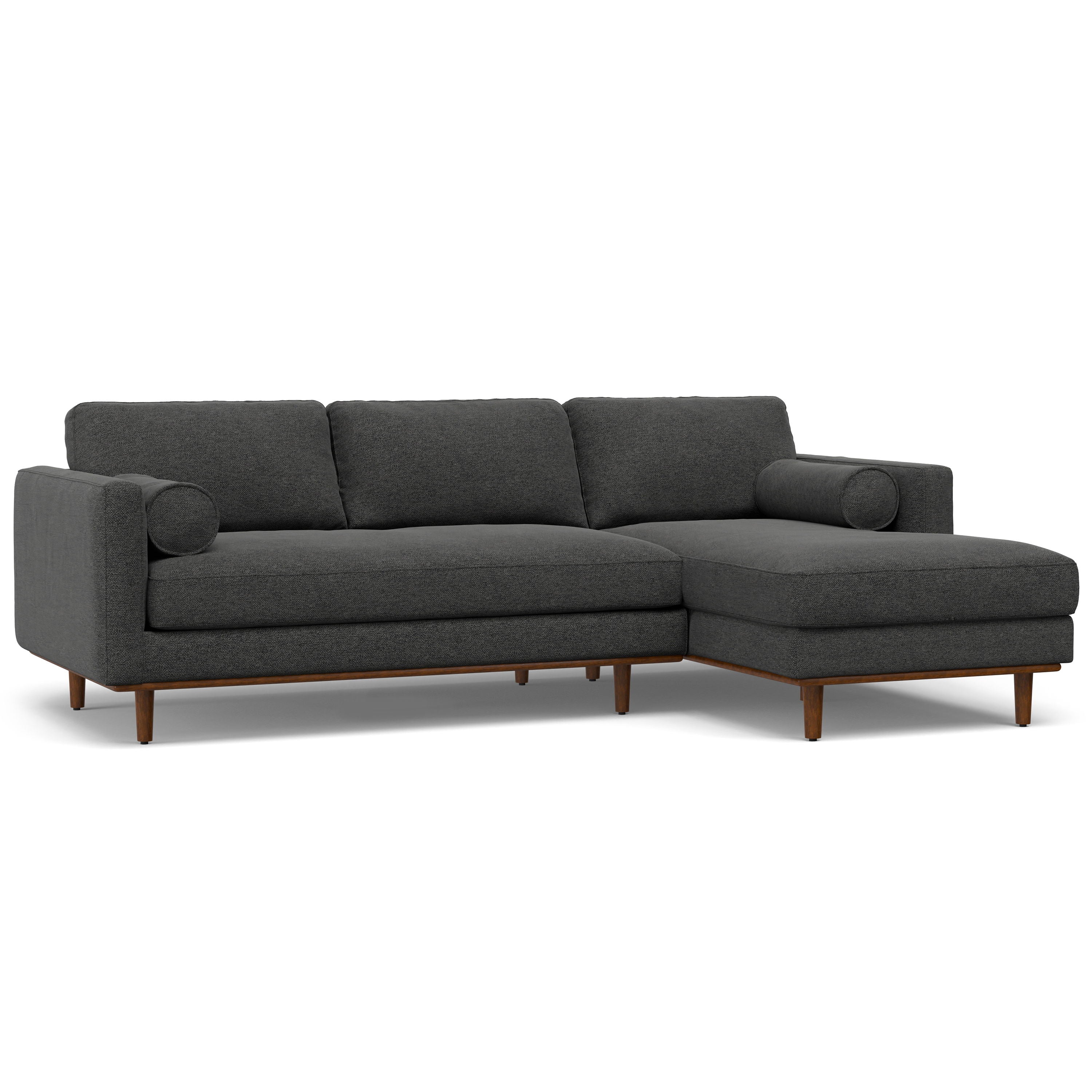 Morrison - Right Sectional Sofa - Charcoal Gray