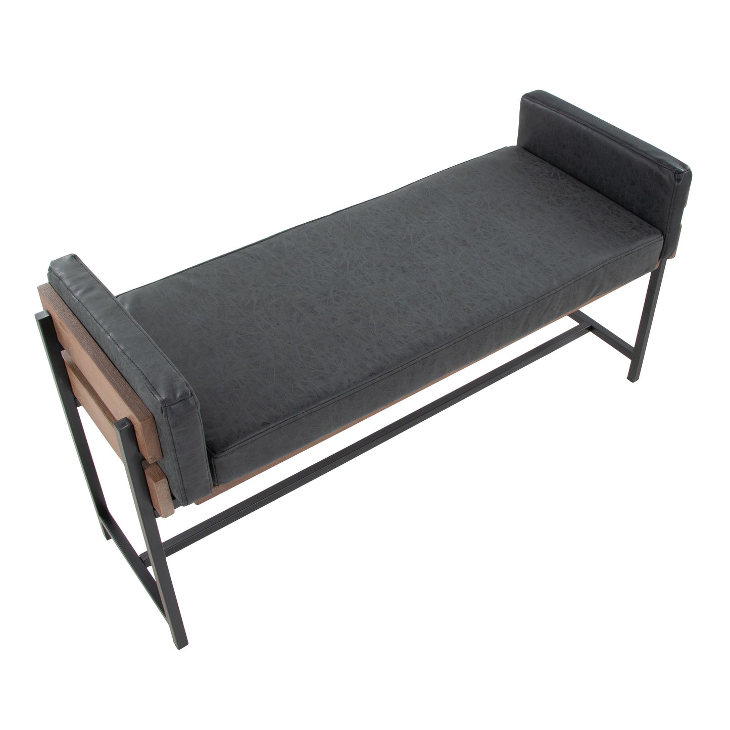 Kari - Farmhouse Bench - Black / Brown / Black