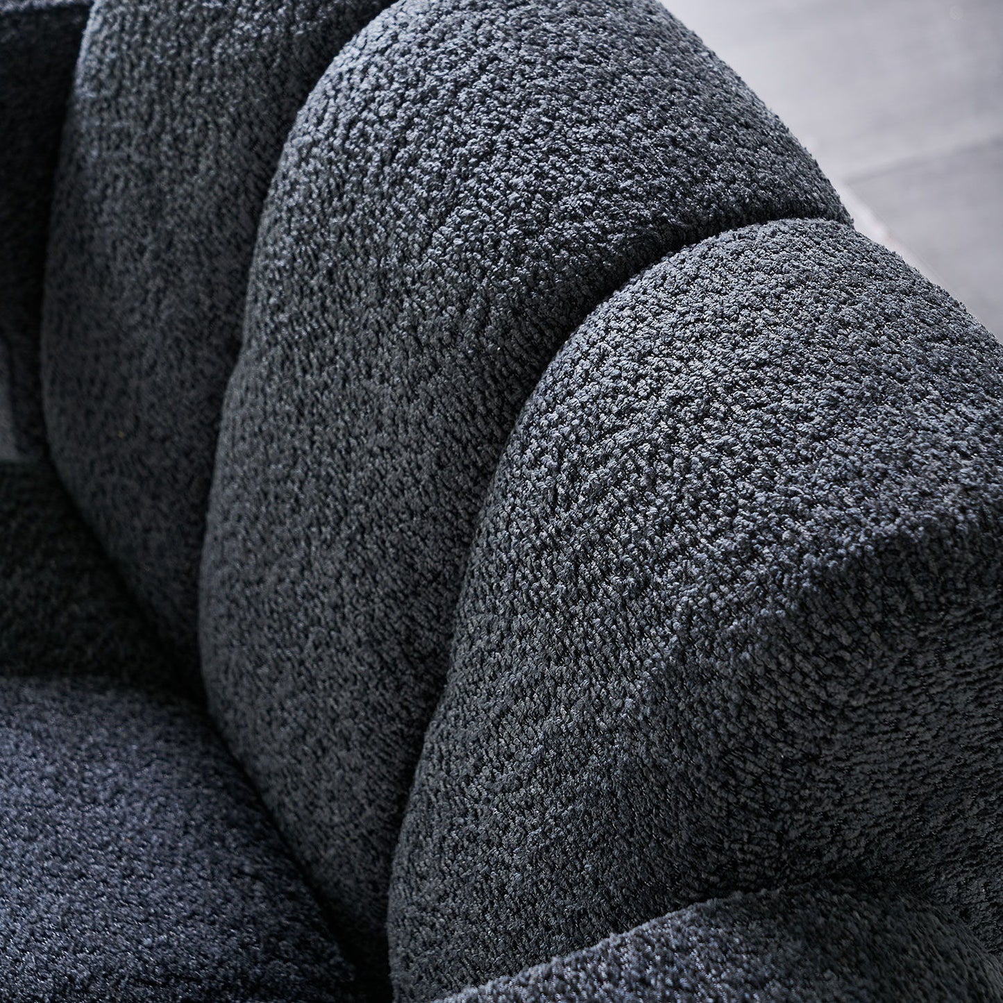 31.10" Boucle Upholstered Accent Chair - Dark Gray