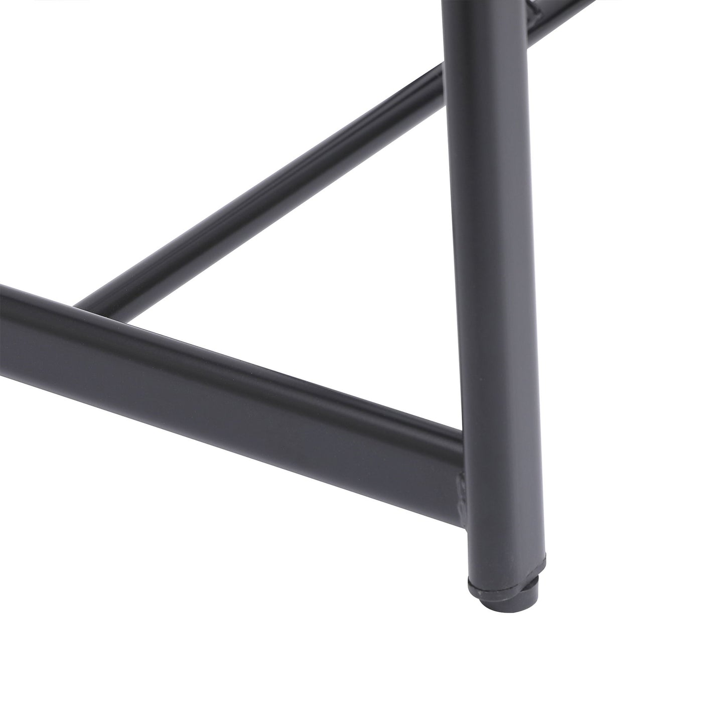 Modern Bar Stools With Backrest For Kitchen Island Or Pub Room, Metal Frame (Set of 3) - Black / White