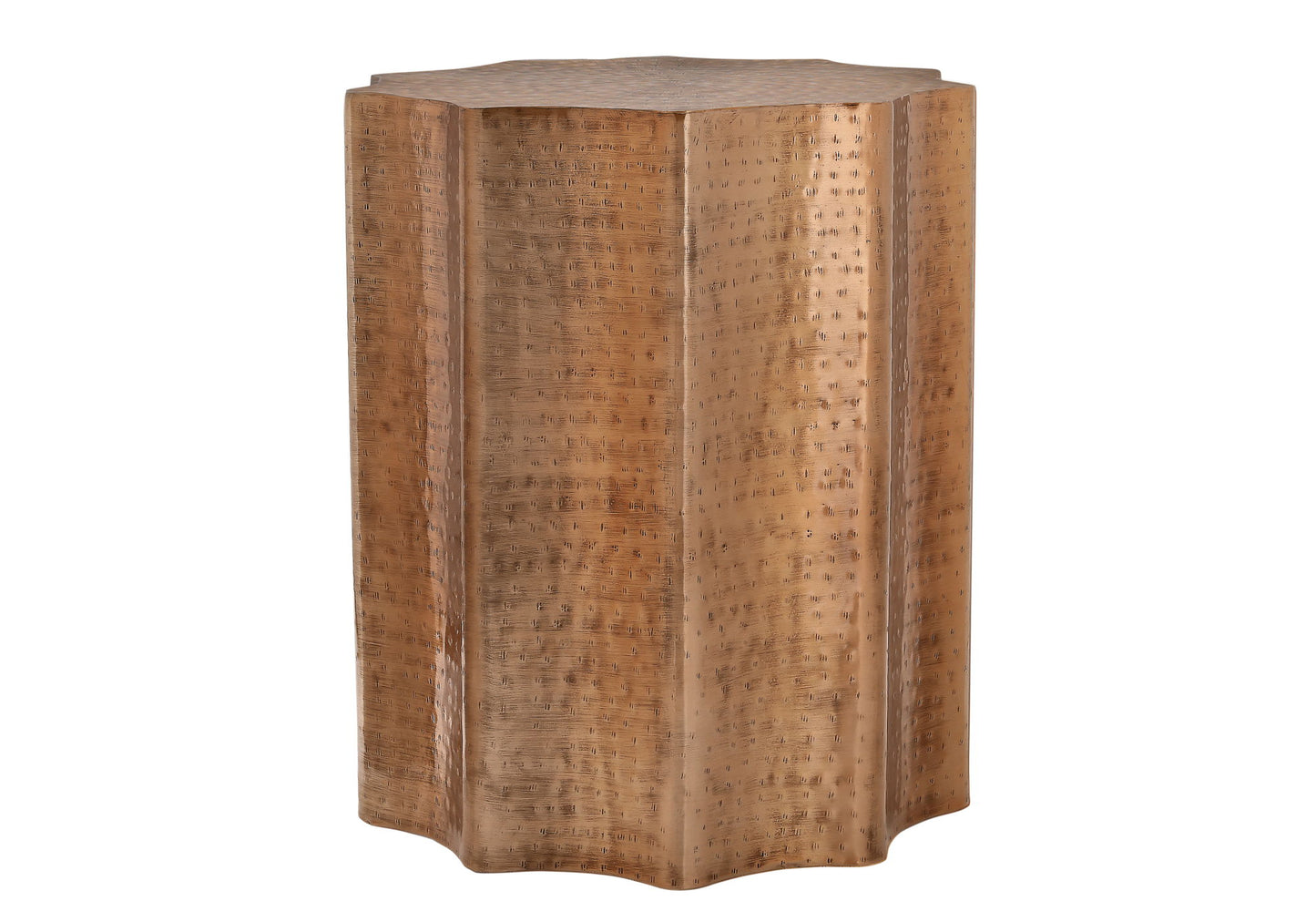 Drum Accent Side Table, Contemporary - Copper