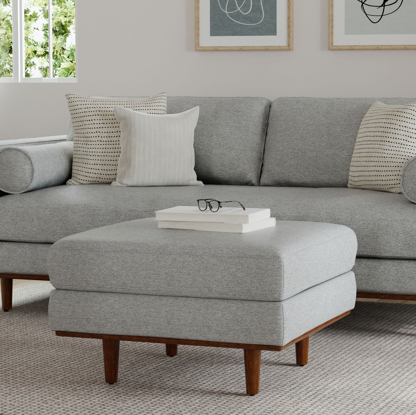 Morrison - Ottoman - Mist Gray