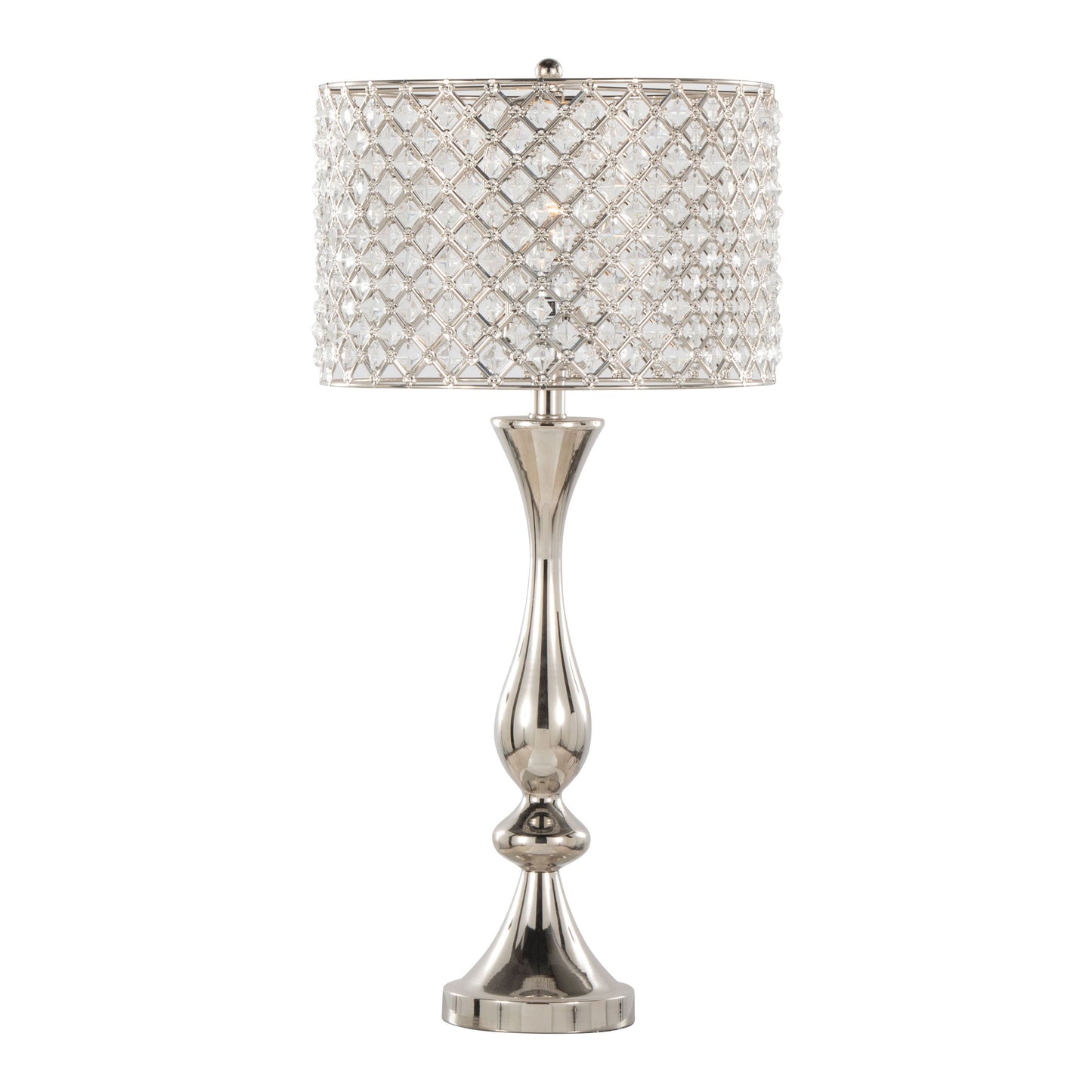 Topaz - Contemporary Table Lamp - Polished Nickel / Clear Crystal