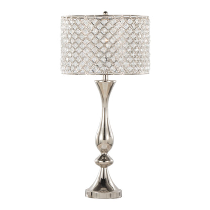Topaz - Contemporary Table Lamp - Polished Nickel / Clear Crystal