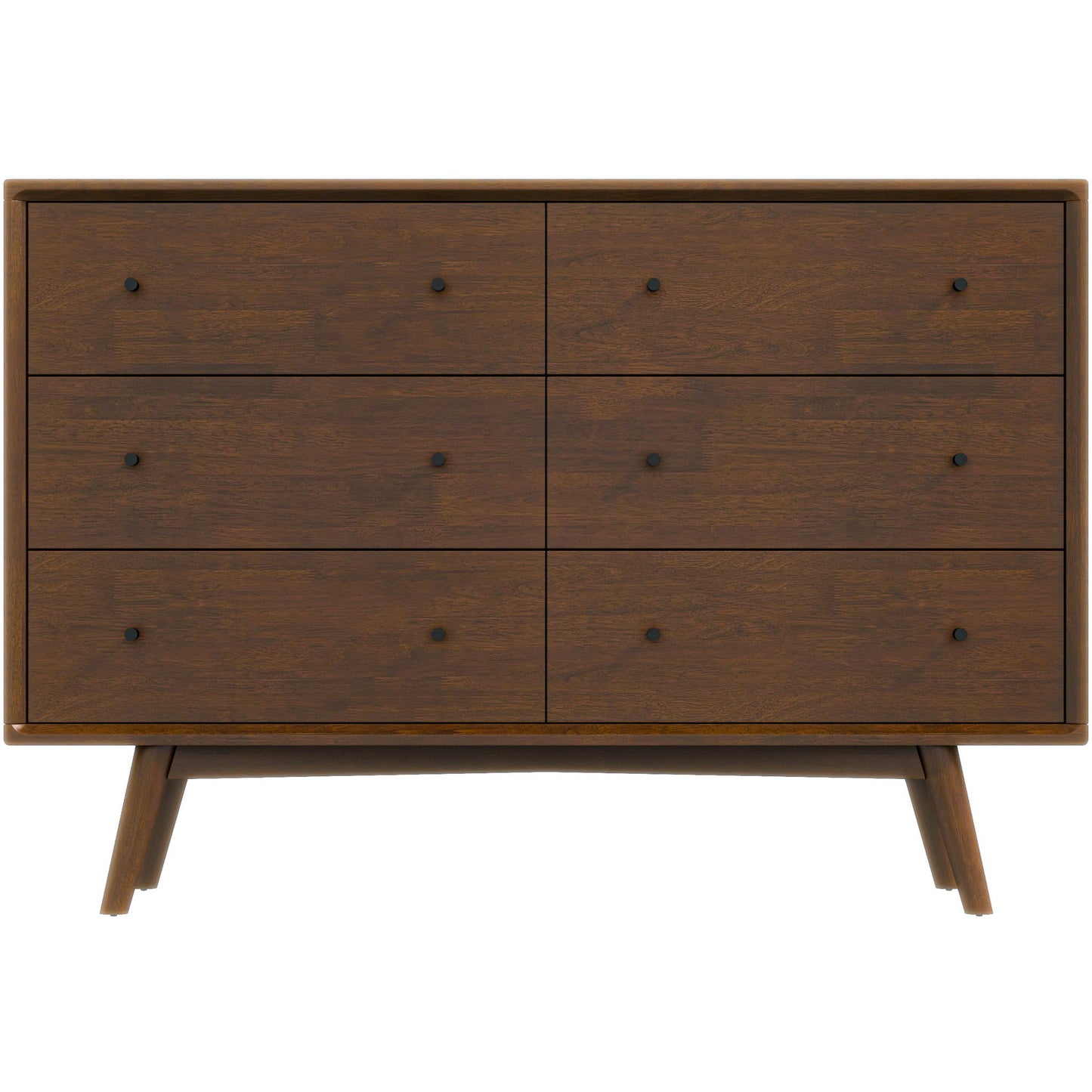 Caroline - Mid-Century Modern Solid Wood Dresser - Brown