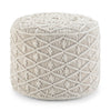 Coates - Round Macrame Pouf - Natural