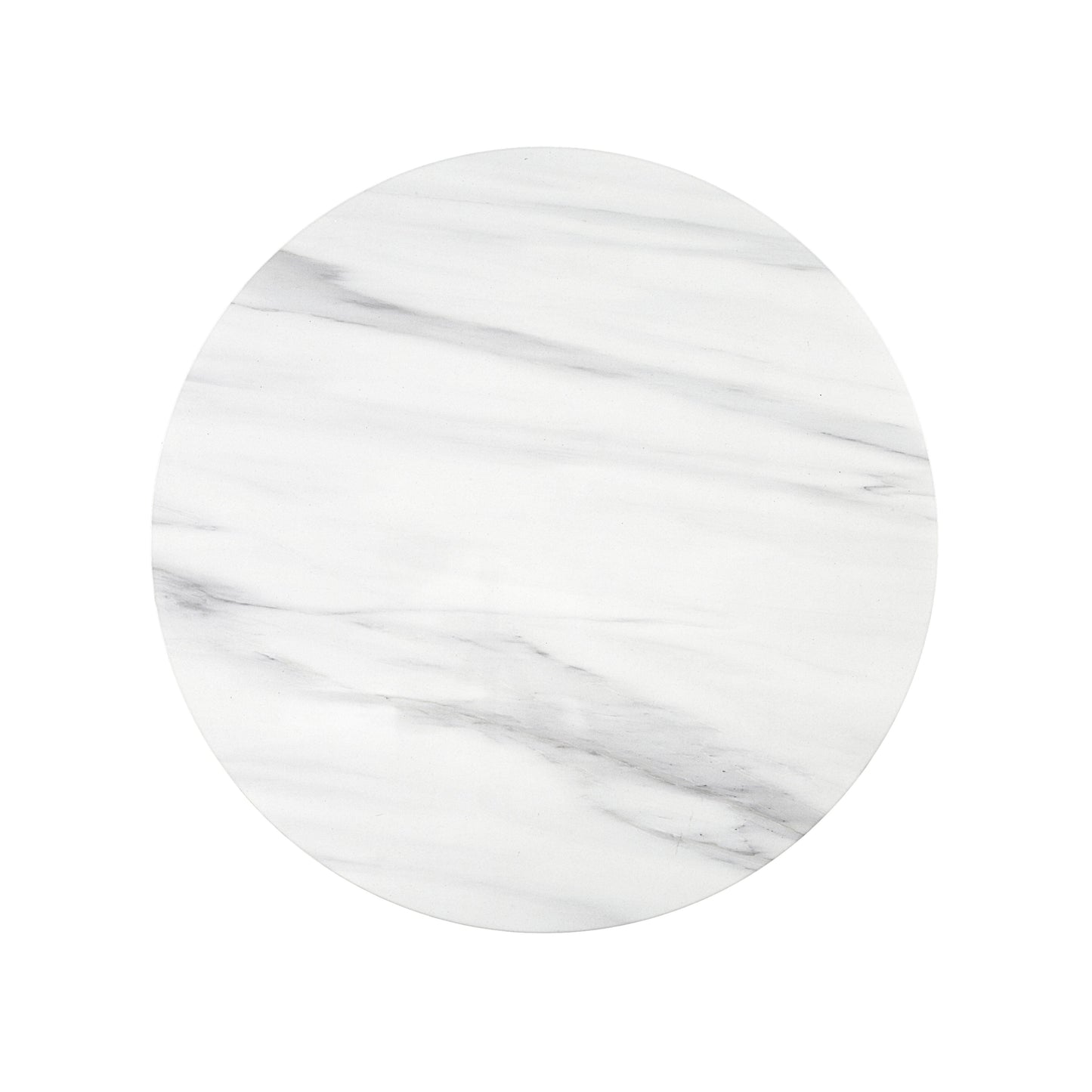Zaid - Engineering Marble High Gloss End Table - White