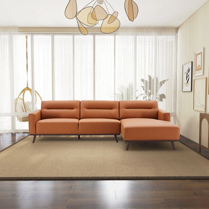 Ella - L-Shaped Right Sectional Couch - Cognac