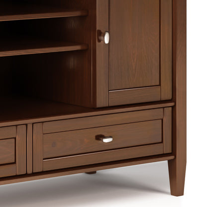 Warm Shaker - Handcrafted TV Media Stand - Russet Brown