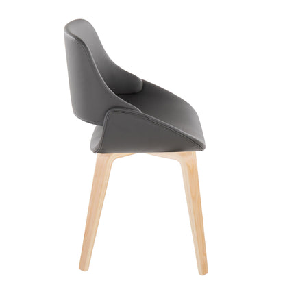 Fabrico - Mid-Century Modern Dining Chair (Set of 2) - Natural / Gray