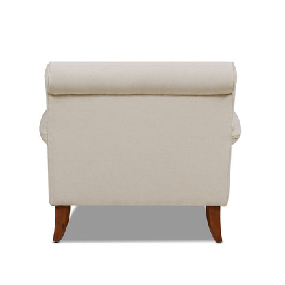 Alana Lawson - Accent Arm Chair Metal Casters - Sky Neutral Beige