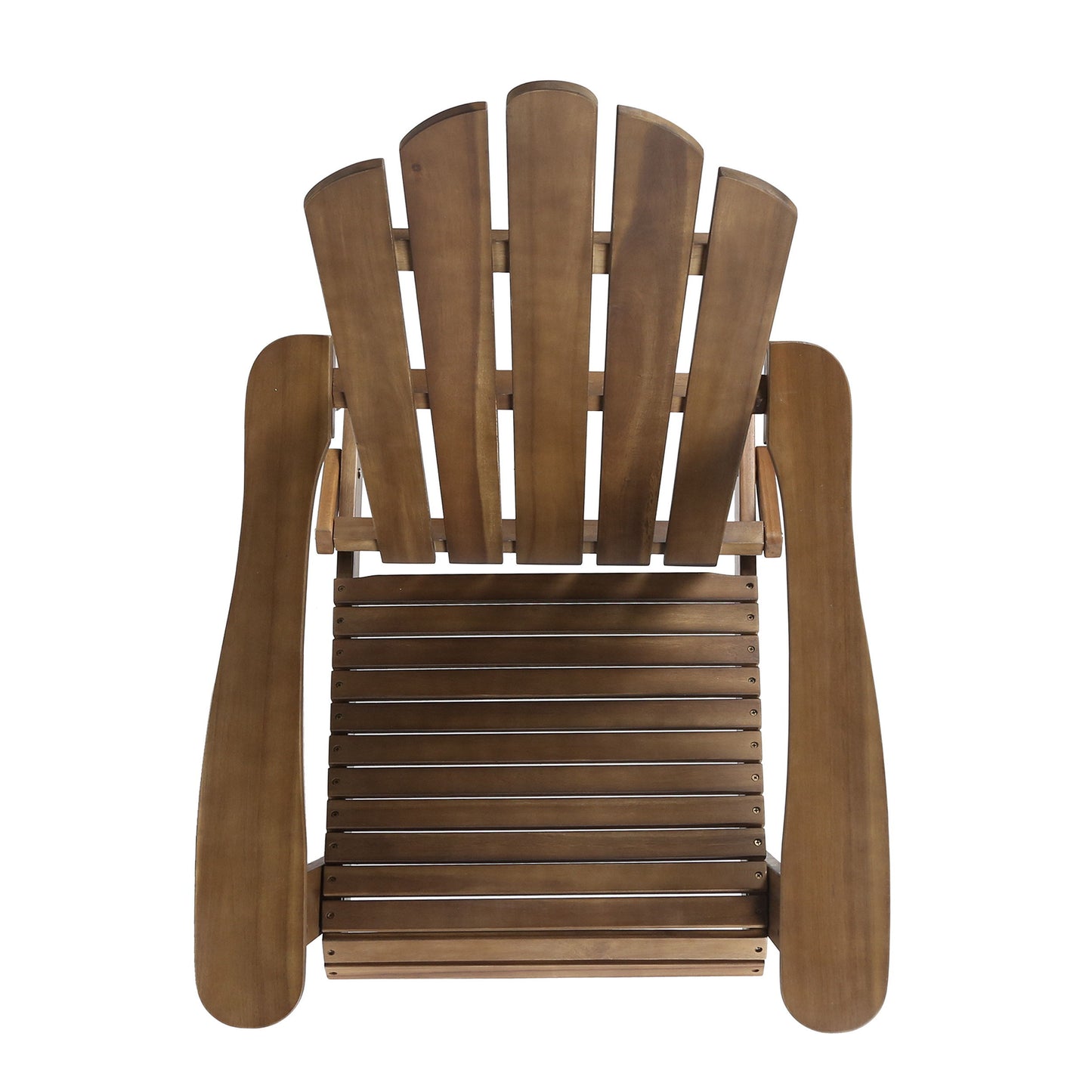 Aurascape - Outdoor Acacia Wood Foldable Adirondack Chair - Dark Brown