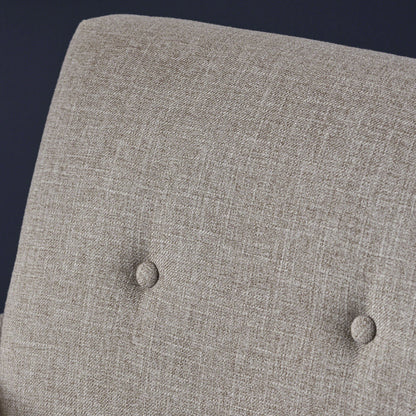 Devotion - Upholstered Club Chair With Birch Wood Legs - Beige