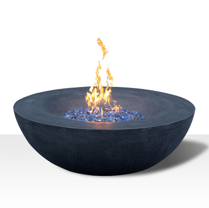 42 " Outdoor Concrete Propane Gas Fire Pit Bowl - Dark Gray