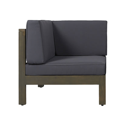 Oana - 2 Piece Loveseat Set With Water Resistant Cushions - Dark Gray