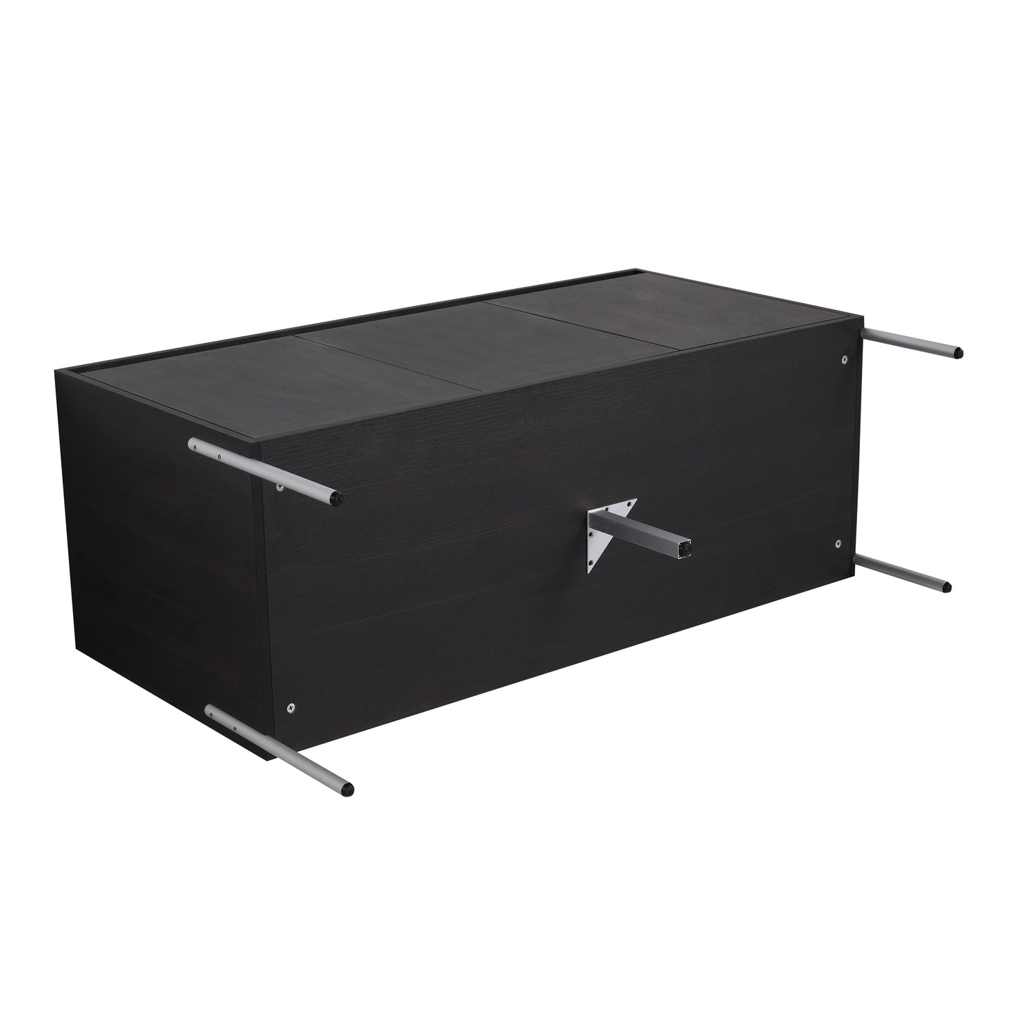 Freestanding Bathroom Vanity With Resin Sink And Storage Cabinet - Dark Oak