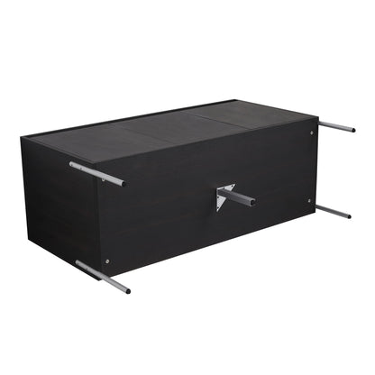 Freestanding Bathroom Vanity With Resin Sink And Storage Cabinet - Dark Oak