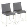 Fuji - Contemporary High Back Dining Chair (Set of 2) - Gray