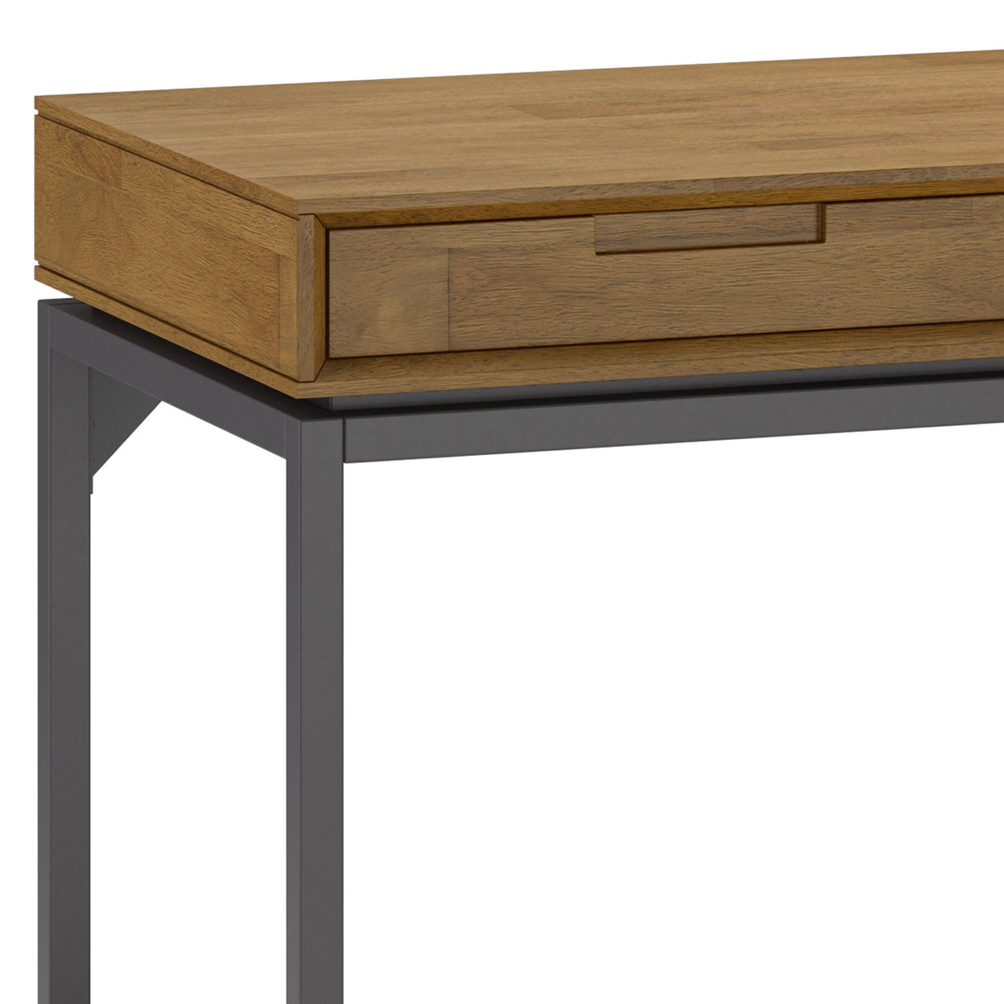 Banting - Mid Century Wide Desk - Medium Saddle Brown