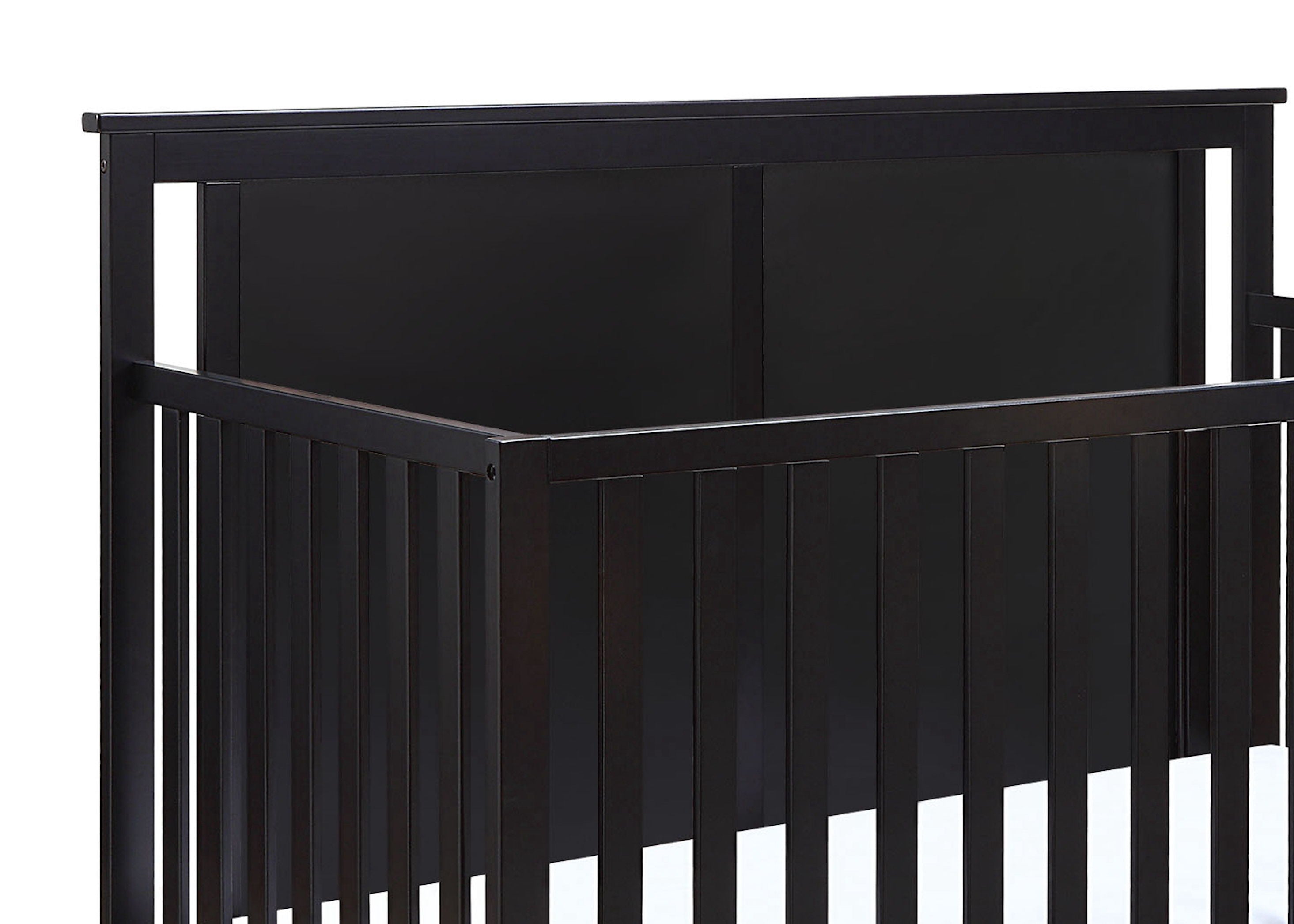 Connelly - Mini Crib With Mattress Pad - Black / Vintage Walnut