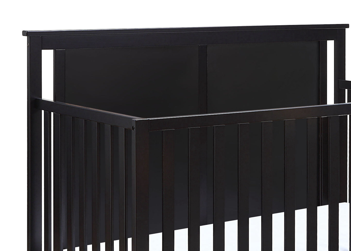 Connelly - Mini Crib With Mattress Pad - Black / Vintage Walnut