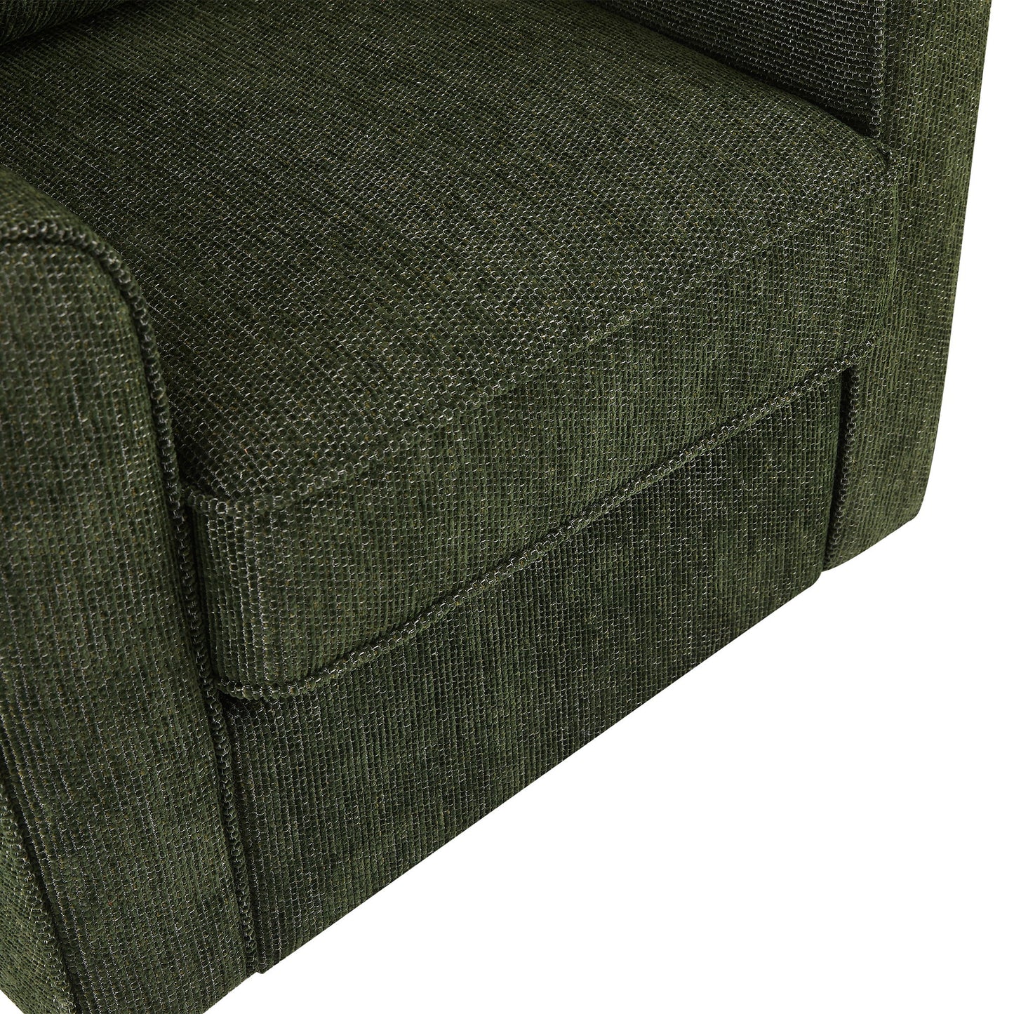 360ÔøΩÔøΩ Swivel Chair Accent Barrel Armchair With Side Pockets, Chenille Upholstery, Compact Size - Green