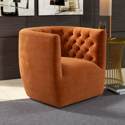 Delaney - Swivel Chair - Burnt Orange