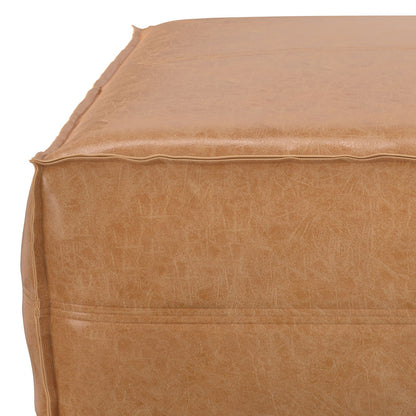 Brody - Extra Large Coffee Table Pouf - Distressed Brown