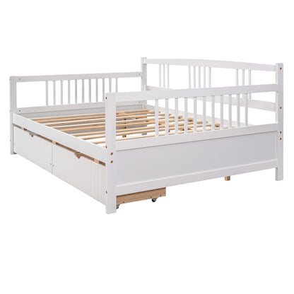 Full Size DayBed With 2 Drawers - White