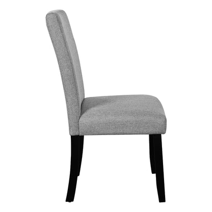 5 Piece Round Dining Table Set, Modern Dining Table And 4 Upholstered Chairs For Dining Room, Kitchen Room, Living Room - Gray / Black
