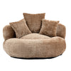 Lazy Sofa Durable Comfort Lounger High Back Bean Bag Chair With 3 Pillows - Coffee