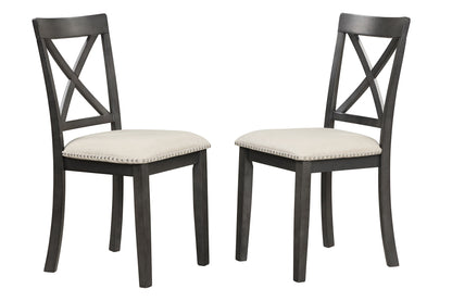 5 Pieces Dining Table And Chairs Set For 4 Persons, Kitchen Room Solid Wood Table With 4 Chairs - Gray