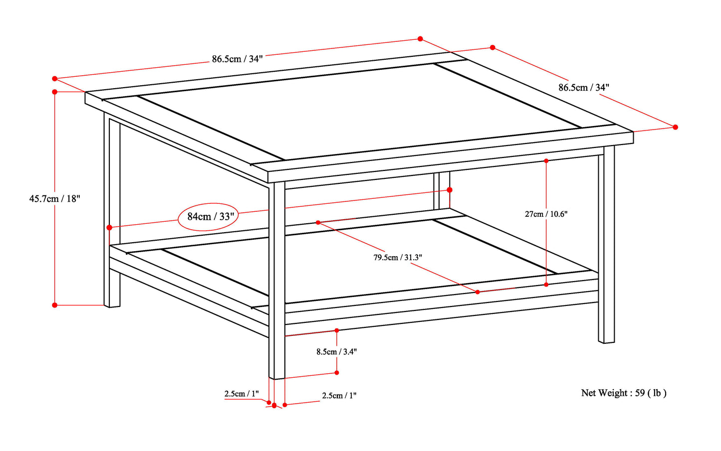Skyler - Square Coffee Table - Natural