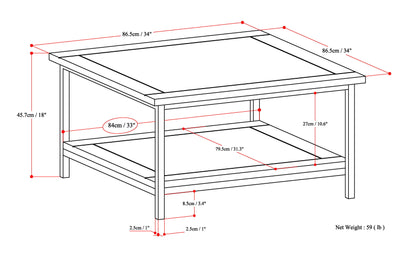 Skyler - Square Coffee Table - Natural
