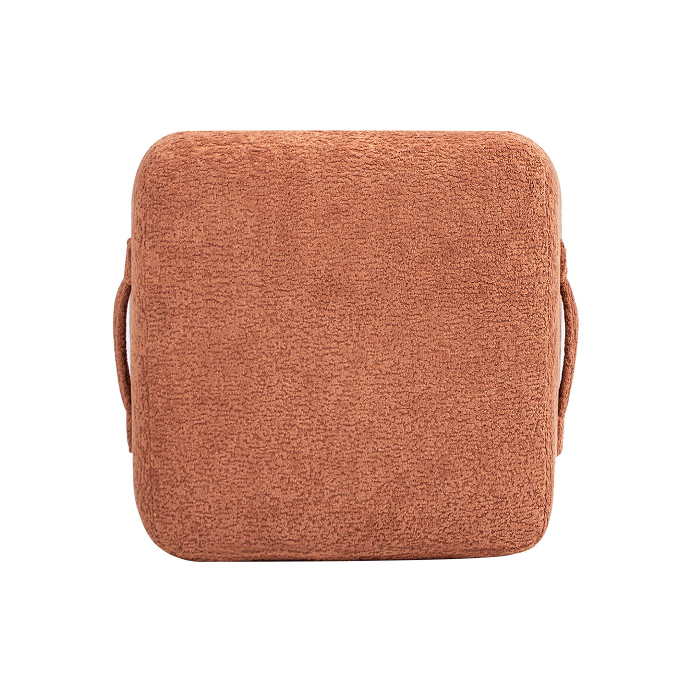 Clyde - Tapered Square Upholstered Ottoman - Spice Orange
