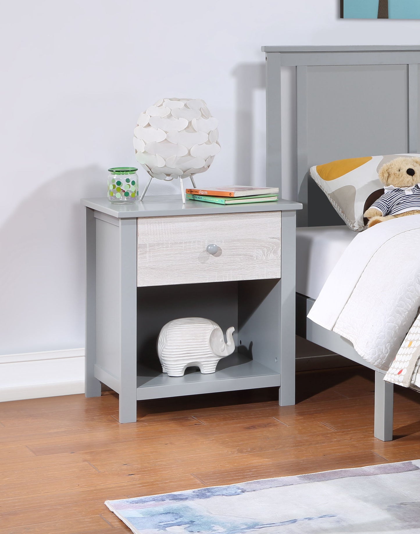 Connelly - Nightstand - Gray, Rockport