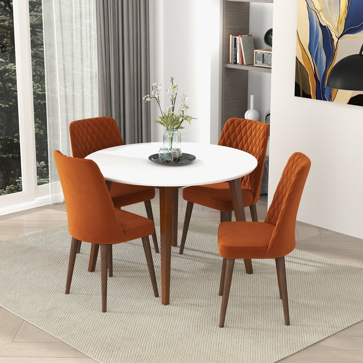 Paloma - Dining Table - Brown / White