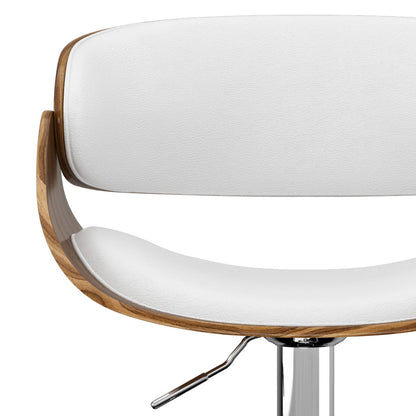Amery - Adjustable Swivel Bar Stool - White