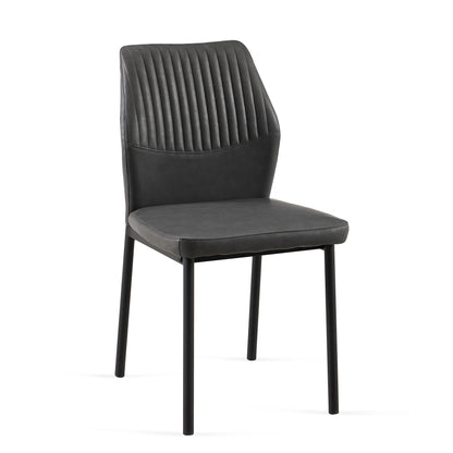 Dining Chairs Living Room Chair Modern Kitchen Armless Side Chair With Metal Legs (Set of 4) - Dark Gray