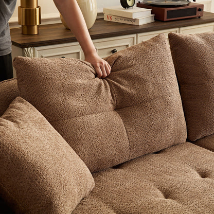 Modular Sofa, Durable Fabric, Solid Wood Frame, High Density Sponge Padding, Seating For 4 - Camel
