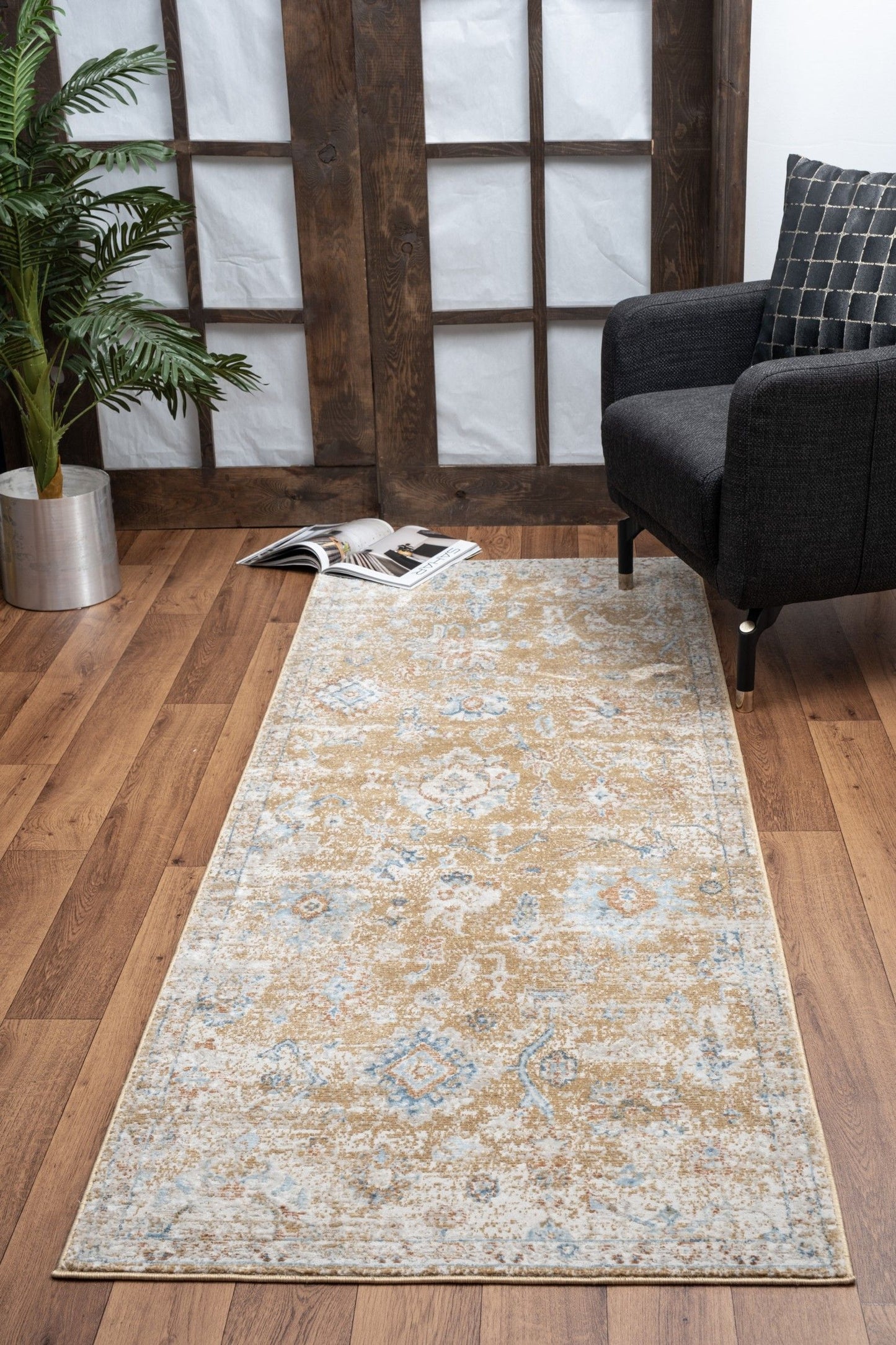 Noble - 2' X 3' Area Rug - Gold
