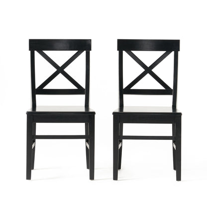 Plethora - Dining Chair With X Shaped Back (Set of 2) - Black