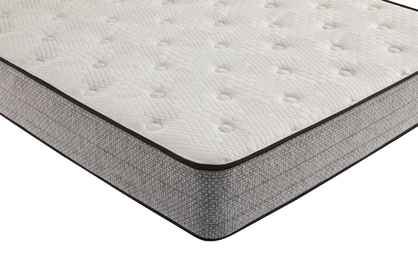 10" Queen Mattress With Gel Memory Foam 884 Pocketed Coil - White / Gray