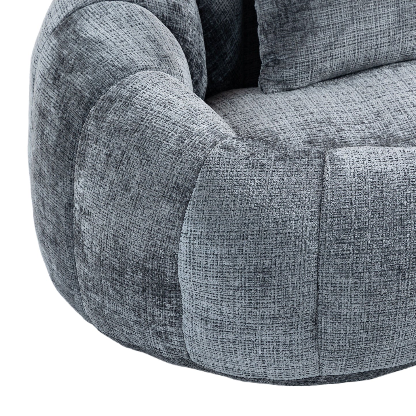 Contemporary Bean Bag Sofa Lazy Sofa Durable Comfort Lounger For Indoor & Outdoor Use - Gray