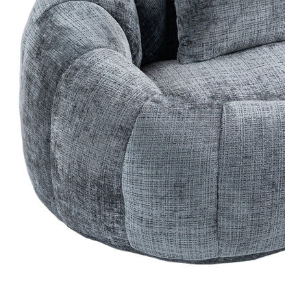 Contemporary Bean Bag Sofa Lazy Sofa Durable Comfort Lounger For Indoor & Outdoor Use - Gray