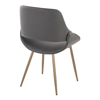 Fabrico - Contemporary Chair (Set of 2) - Antique Copper / Gray