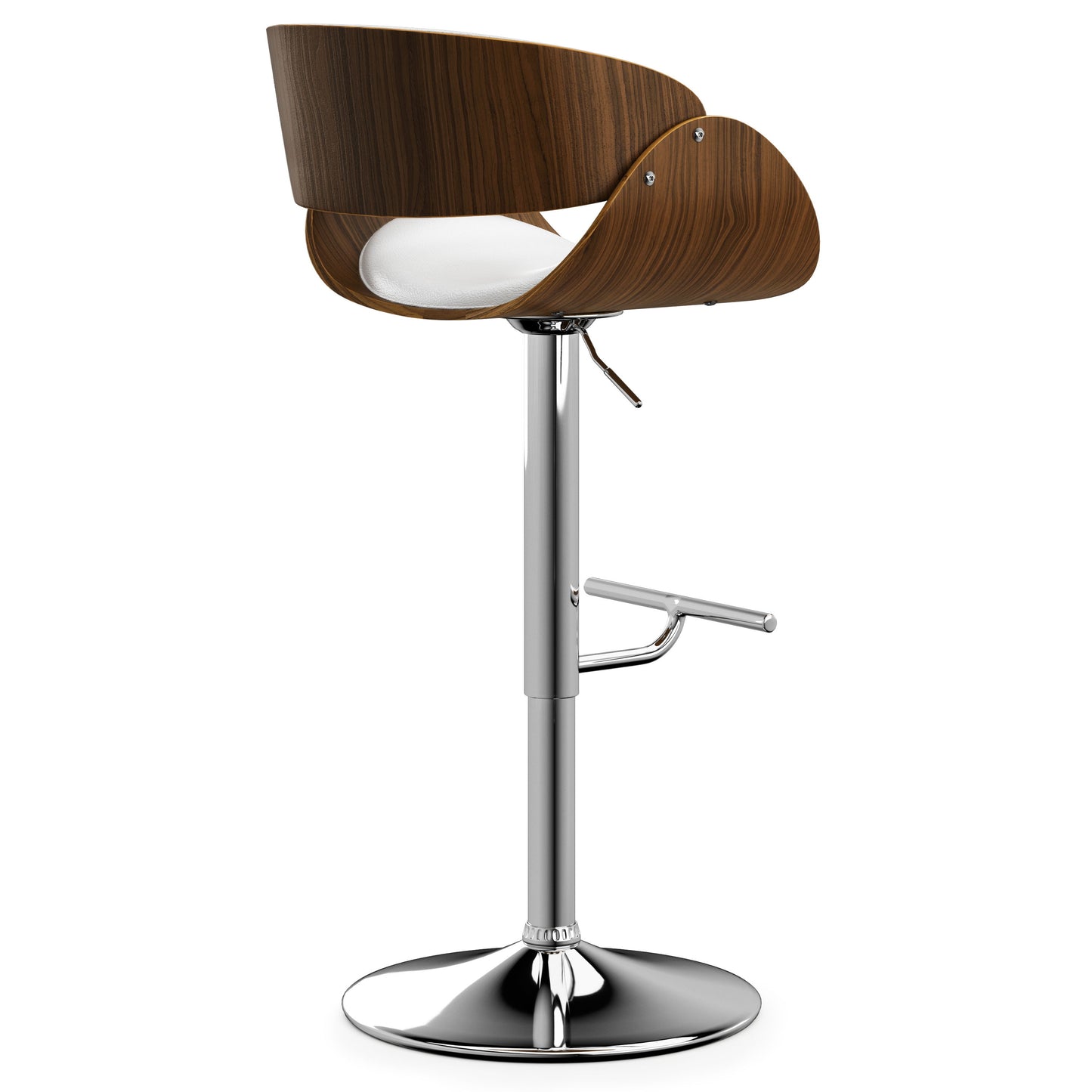 Amery - Adjustable Swivel Bar Stool - White