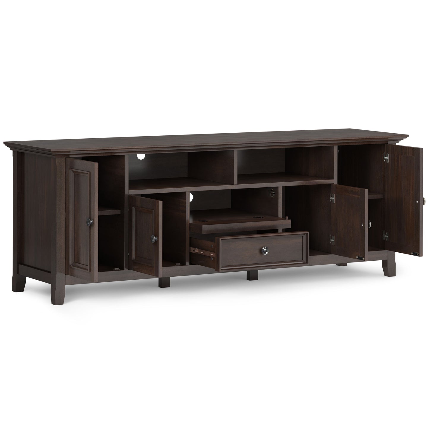 Amherst - Wide TV Media Stand - Brunette Brown
