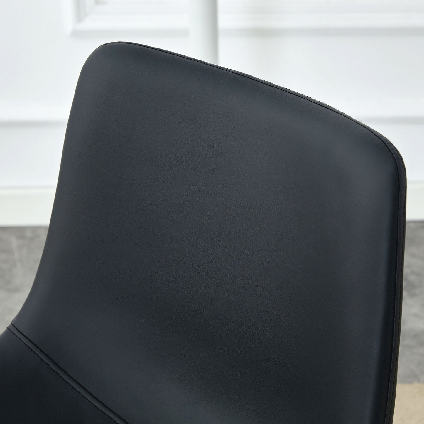 (Set of 2) Modern Minimalist Style Material Bar Stools, Suitable For Kitchen, Bar And Modern Home Design - Black